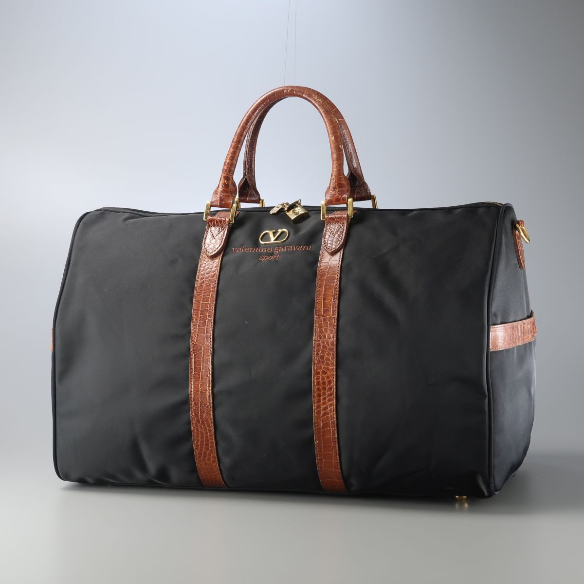 valentino garavani sport ボストンバッグ クロコ レザー 良品