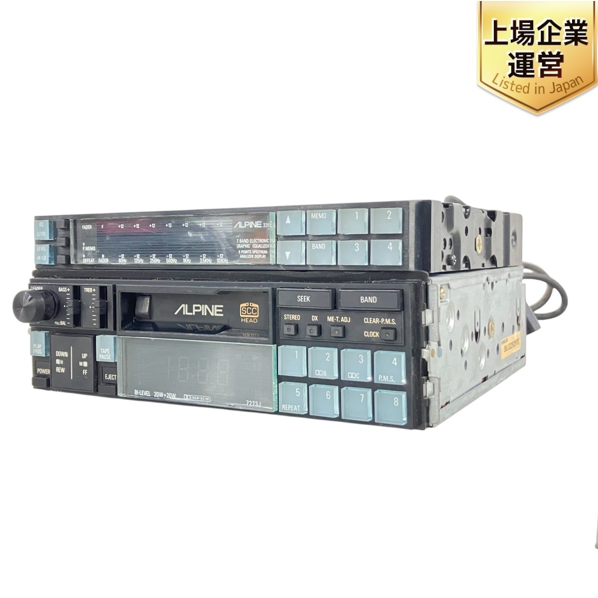 ジャンク品 ALPINE 7292JS カセットデッキ パワーアンプ 3503 ジャンク