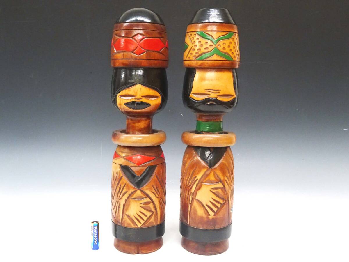 中古】コロポックル 木彫り 阿寒湖 お土産品 中古 管1328の落札情報
