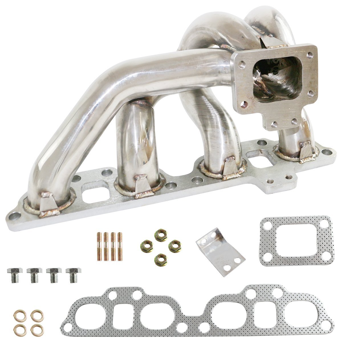 ○[97Q*P3] K11 マーチ 社外 ステンレス製 エキマニ エキゾーストマニホールド たこ足 マルホランド K11マーチ エキマニ 触媒付