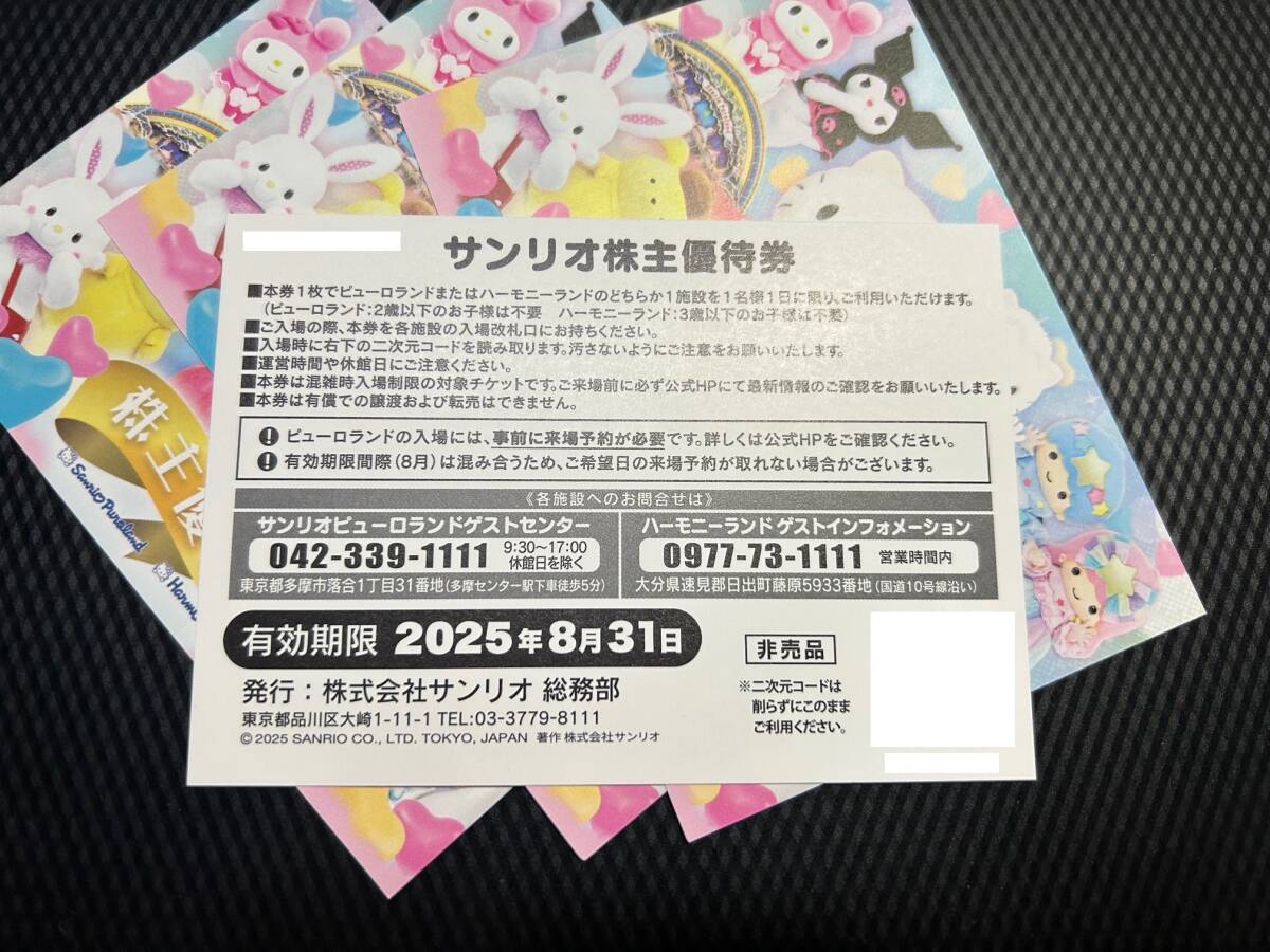 サンリオピューロランド入場券 2枚 (2025年1月末まで)