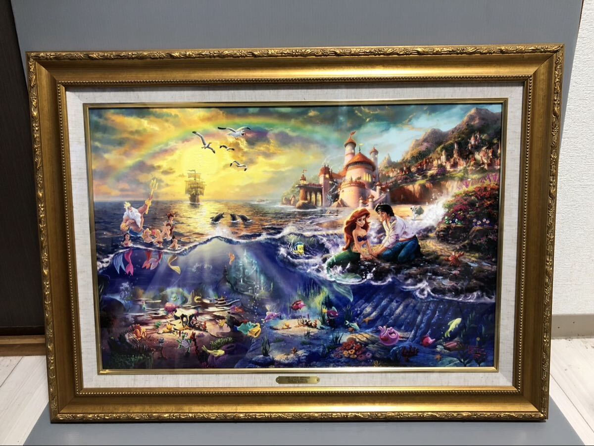 新品】新品 ラッセン『アリエルズ ニューフレンド』手彩入版画