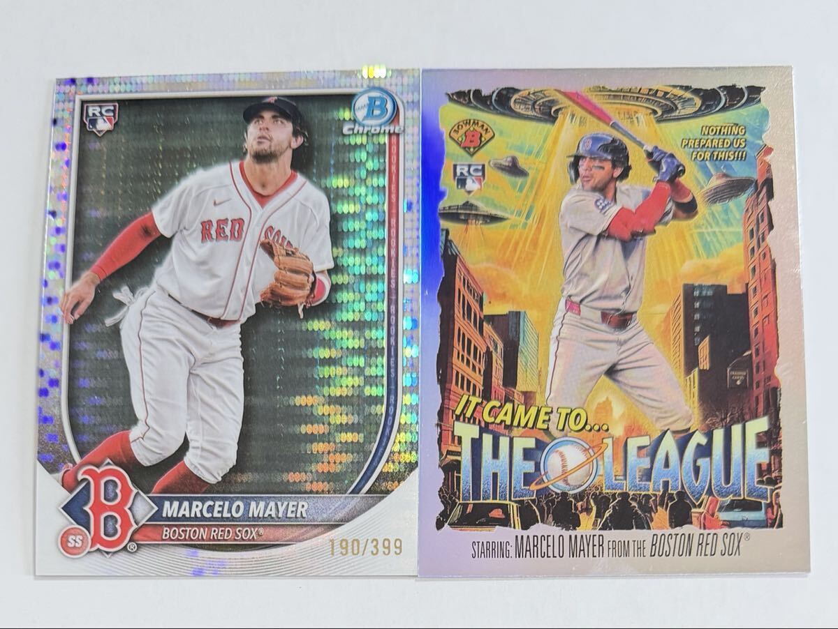 Baseball Rook 【目立った傷や汚れなし】2025 Bowman Chrome Marcelo Mayer Red Sox Red RC 399枚限定 ...
