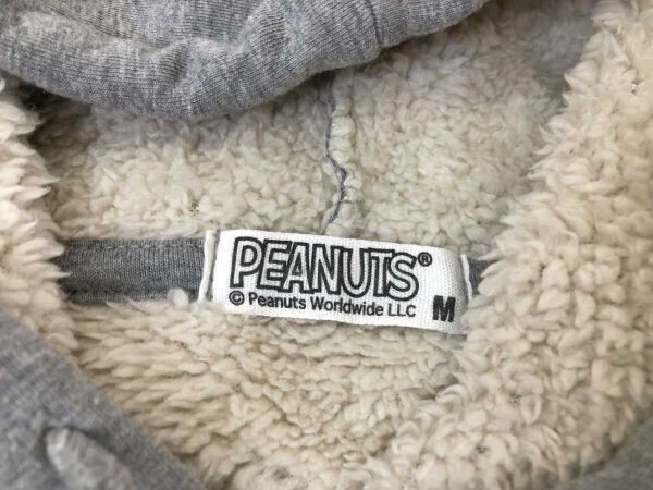 【目立った傷や汚れなし】ピーナッツ PEANUTS スヌーピー SNOOPY キャラクタープリント 裏ボア スウェット パーカー フーディー ...