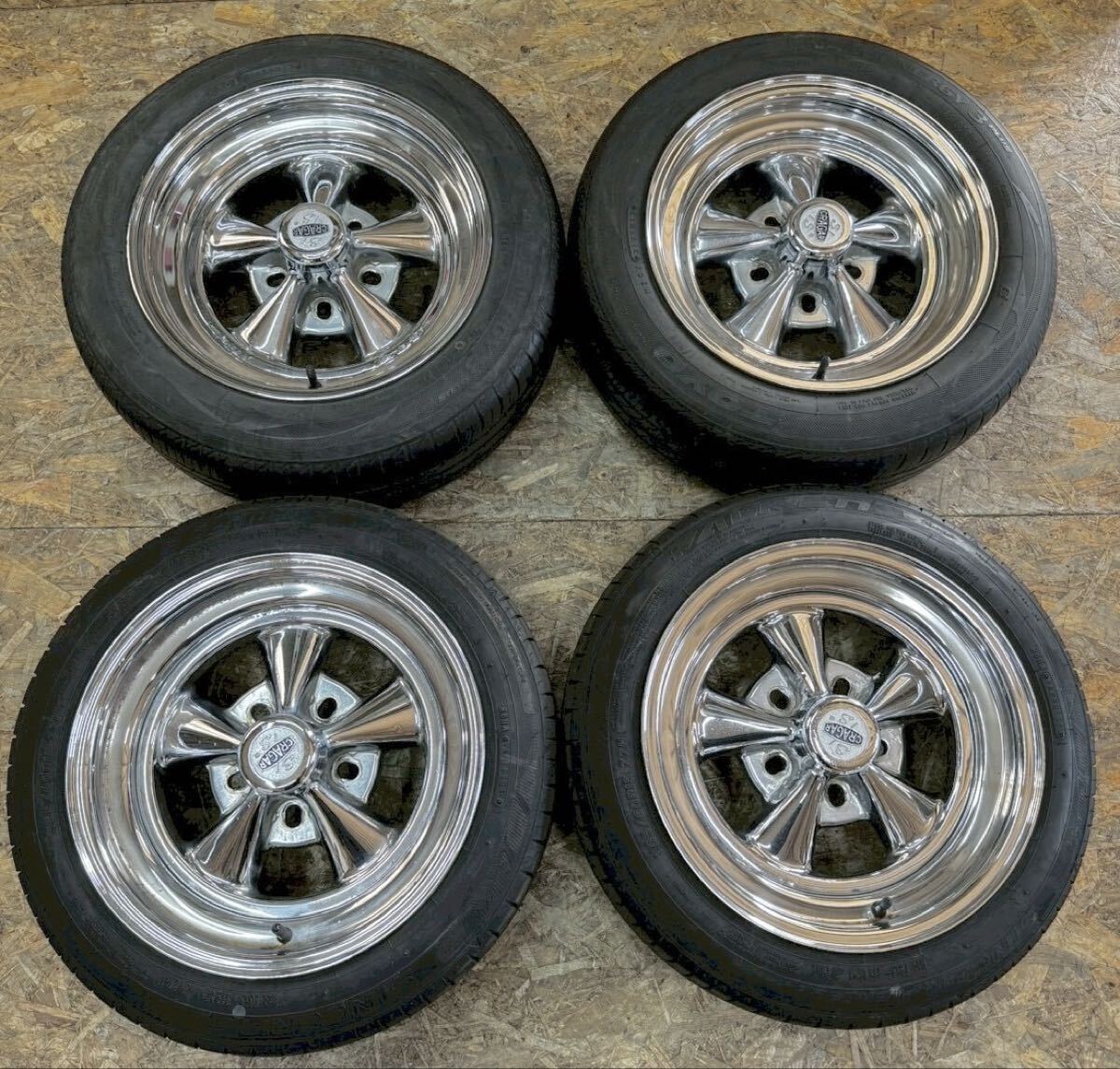 CRAGAR ワイヤーホイール】「14インチ」《5本》「PCD-114.3」「5穴 