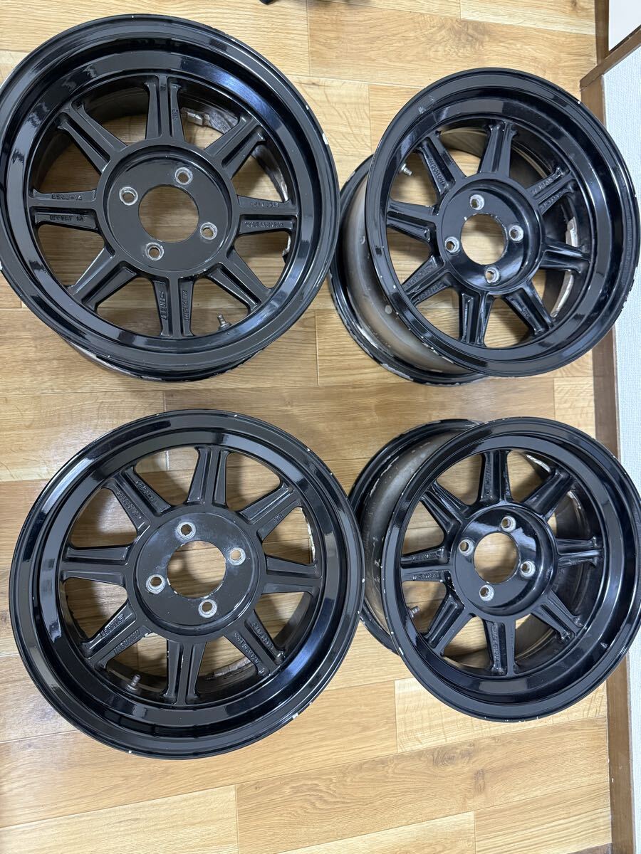 14インチ ハヤシレーシング 5J 旧車 当時物 ハヤシレーシング 旧車 PCD114.3 6Jハブ経73 当時物サニトラ ハヤシ