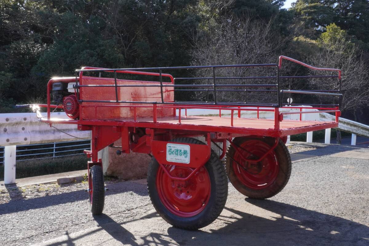 昭和　レトロ　リアカー　農機具　運搬車　 ◇リヤカー /昭和レトロ/手押し運搬車/農用運搬車/荷車/運搬車 全長