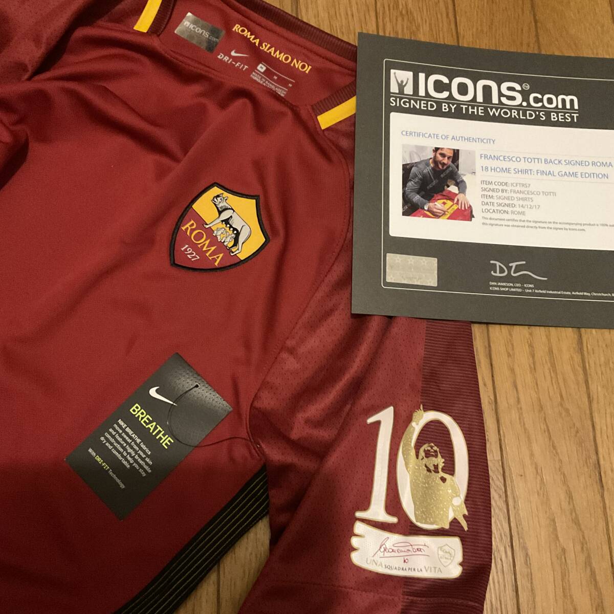 フランチェスコ・トッティ☆直筆サイン入り写真☆サッカー選手