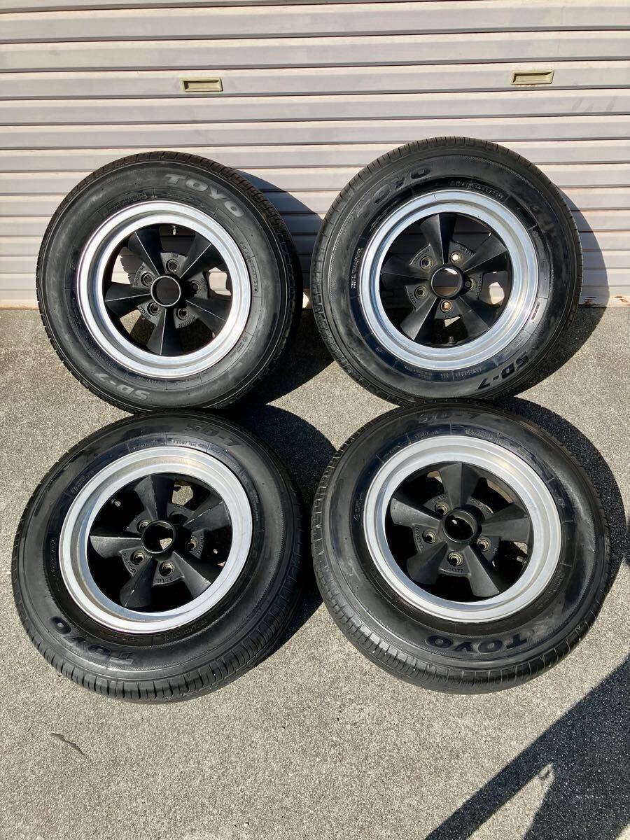 中古】エンケイ 5スポーク アメリカンレーシング 14インチ 114.3 5穴 