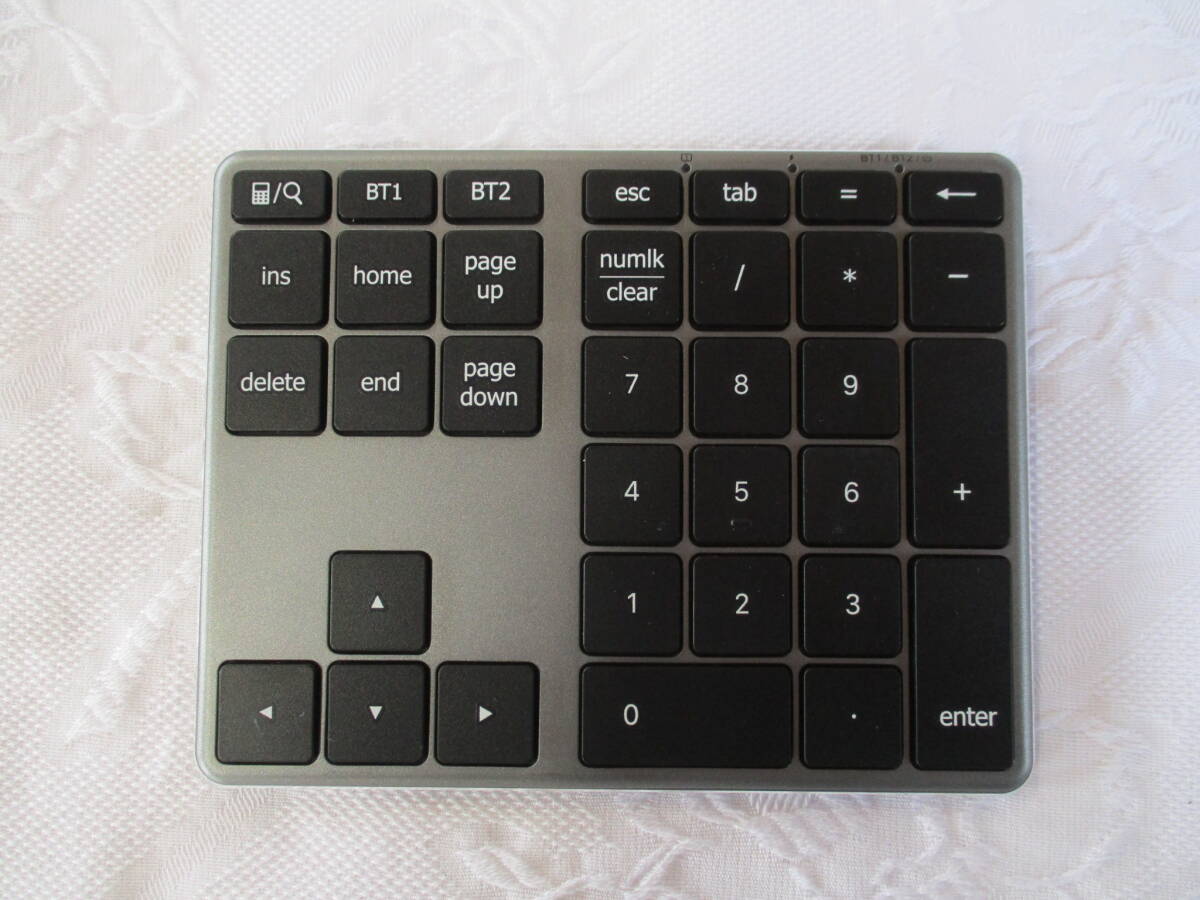 現状品 通電動作確認済 iclever テンキー Bluetooth ワイヤレス 数字 キーボード Type-C充電 IC-KP10 激安1円スタートの1番目の画像