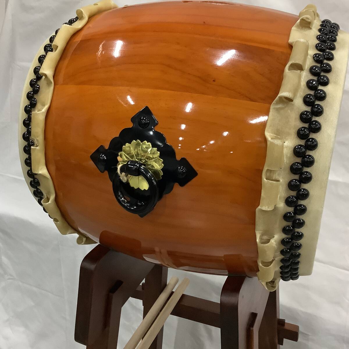 中古】☆札幌☆手渡し可 浅野太鼓 長胴太鼓 1尺2寸? 打面40cm 高さ52.5
