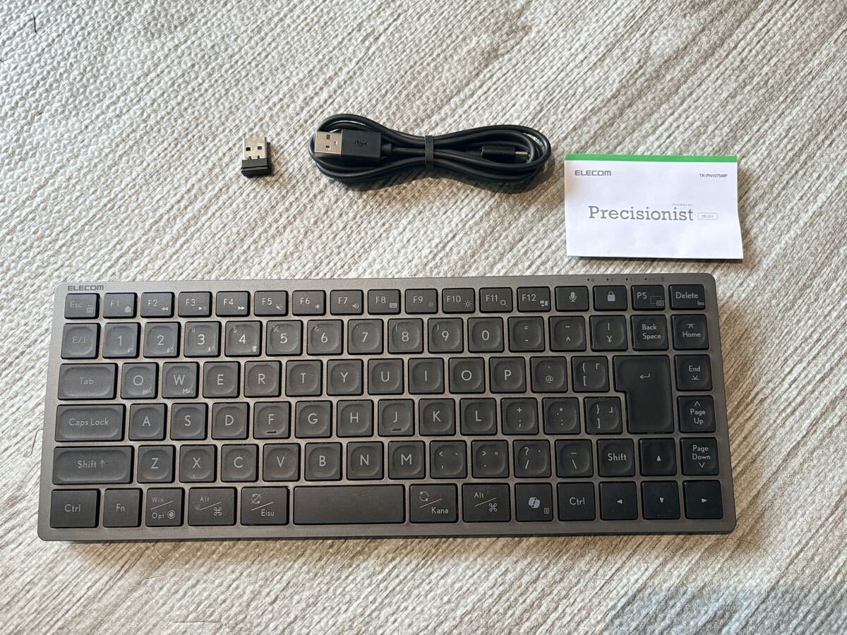 【中古】 ELECOM Bluetooth ワイヤレスキーボード Precisionist mini PN1075MP ブラック　の1番目の画像