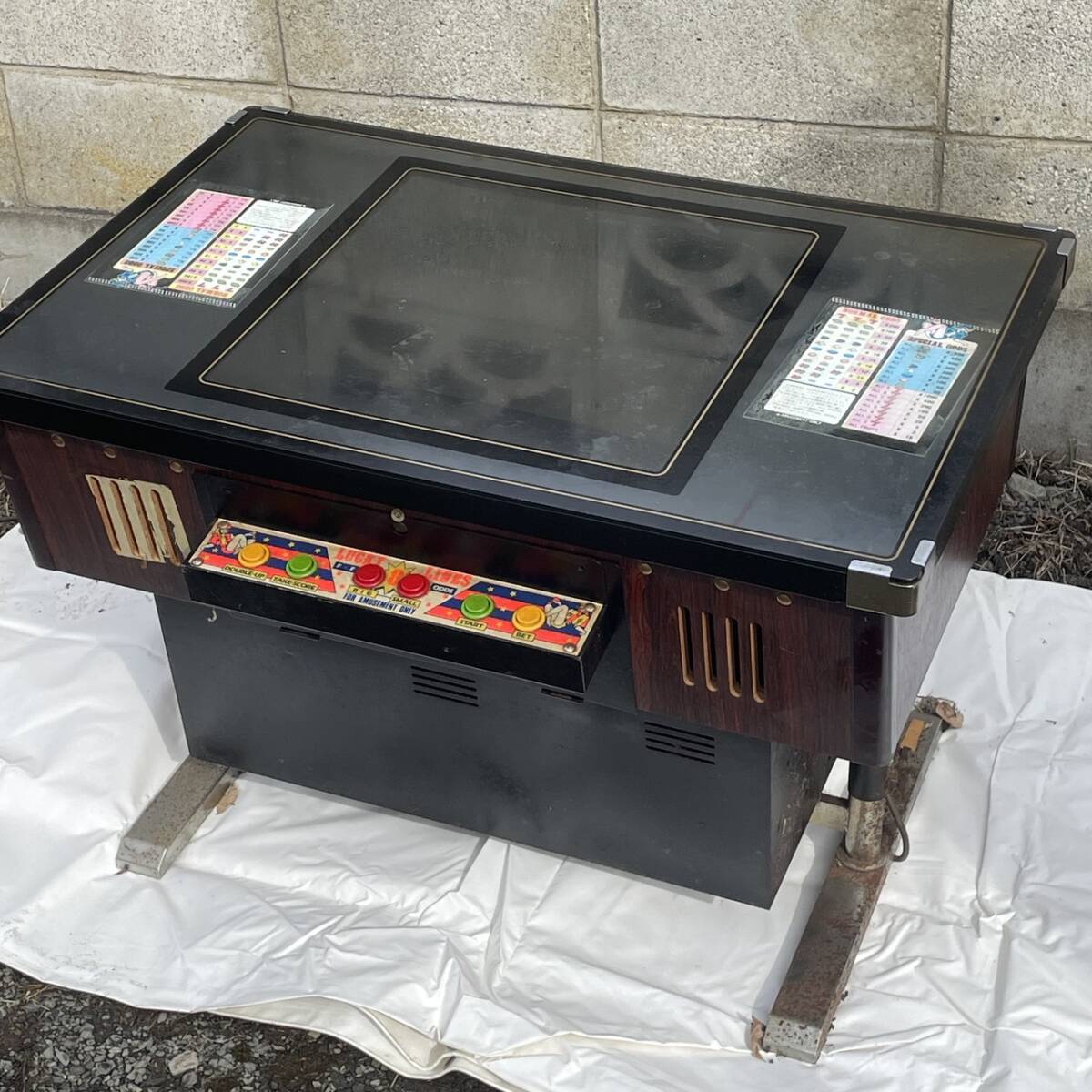 中古】1204-1 テーブルゲーム機 昭和レトロ Lucky 8 Lines ラッキー