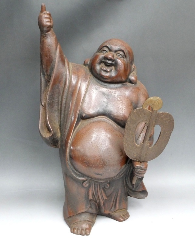 26-1)本象牙 布袋様 東洋 彫刻 置物 布袋尊 象牙 (銘:松山) 重さ:79g 26-1)本象牙 布袋様 東洋 彫刻 置物 布袋尊 象牙 (銘:松山) 重さ:79g