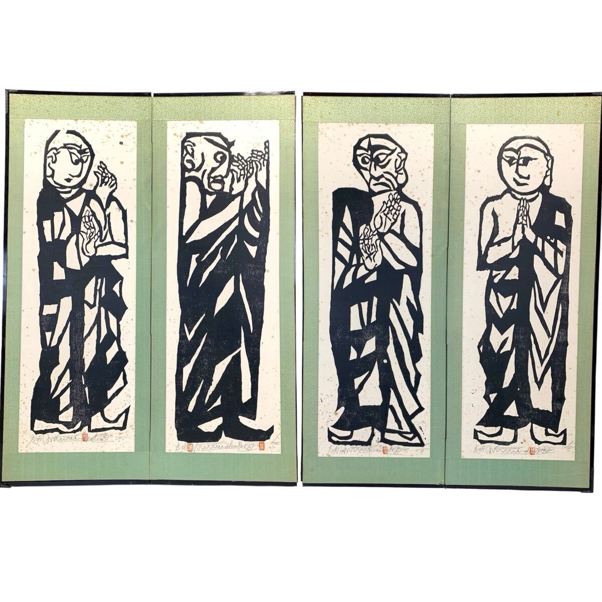 棟方志功 二菩薩釈迦十大弟子 摩訶迦葉の柵 マクリ 木版画 サイン有り 棟方志功 釈迦十大弟子 “摩訶迦葉の柵” | 絵画など美術品の販売と買取