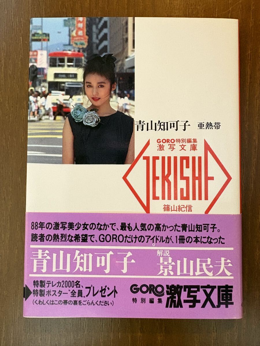 激写文庫 青山知可子写真集 亜熱帯 1989年初版第1刷発行帯付き