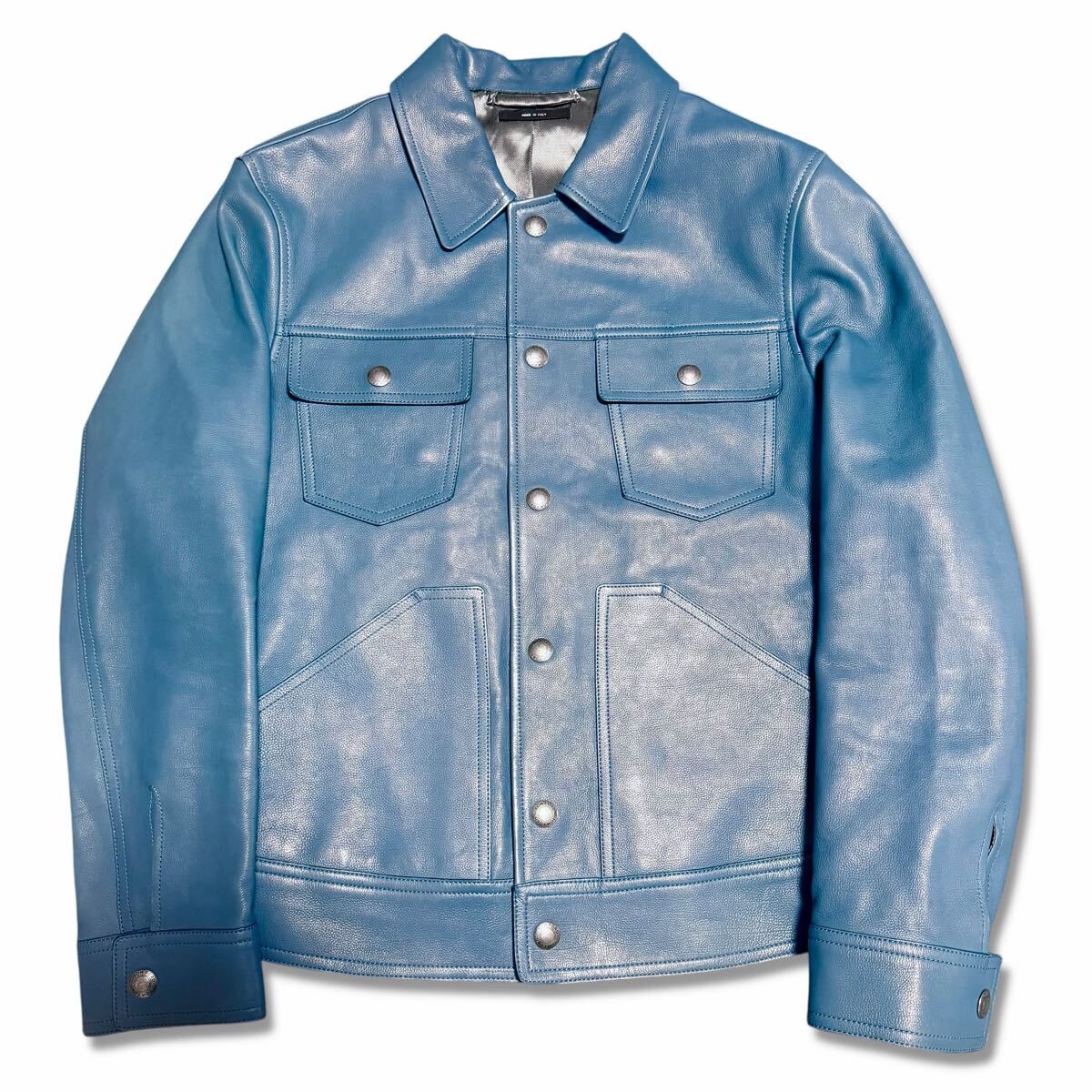 supreme leather jacket 19SS 青 ライトブルー レザー 【公式通販】