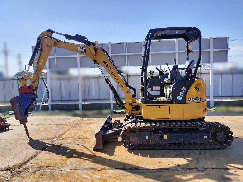 CAT 303.5E2 CR 油圧ショベル 良好 倍速 マルチ 配管 鉄キャタ ゴムパッド スペアキー クレーン ブレーカー バケット ハサミ Mロックの1番目の画像
