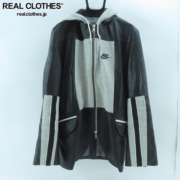 美品☆[Dr ROMANELLI×NIKE] 再構築 リメイクレザージャケット レザー