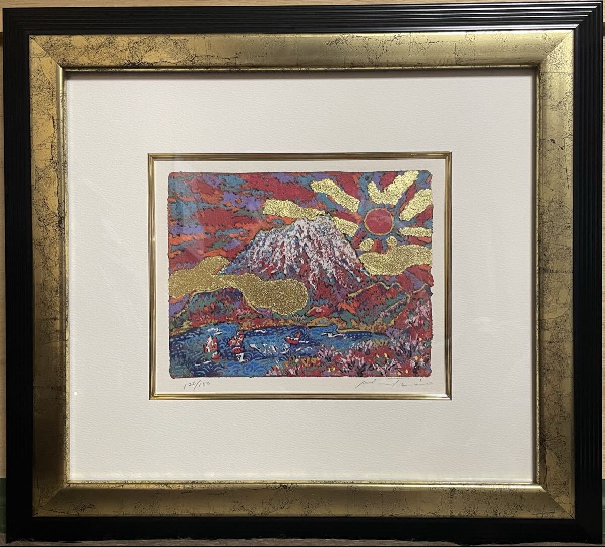 真作保証　スラヴァ・ブロディンスキー 風景画 リトグラフ 額装品 真作保証 スラヴァ・ブロディンスキー 風景画 リトグラフ 額装品 真作