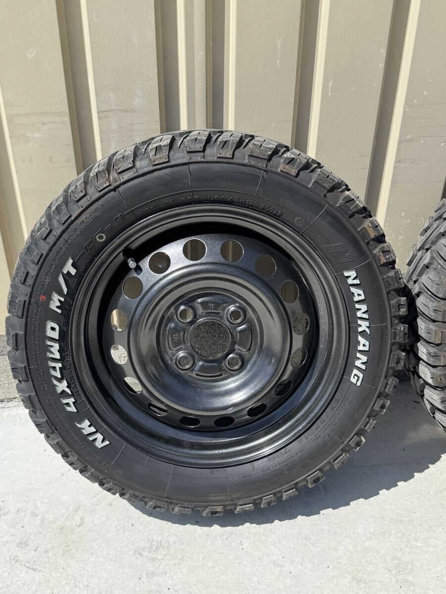 マッドタイヤ付ホイールセット♪ 中古鉄ホイール 14in 5J + 新品 NK FT