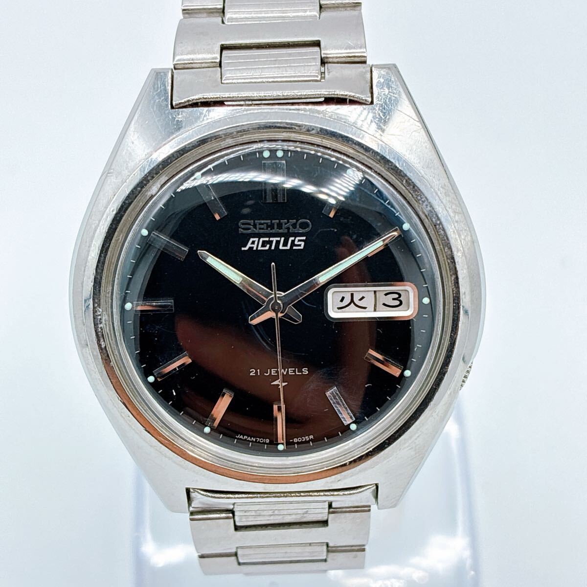 稼働品 セイコー ファイブ アクタス SEIKO 5 ACTUS 7019-8010 21石 