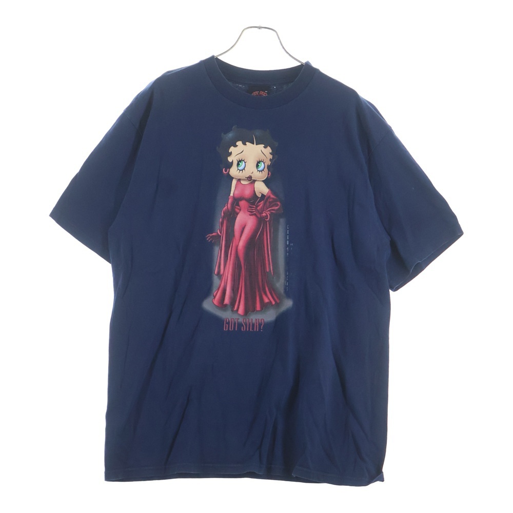 やや傷や汚れあり】90s BETTY BOOP 両面プリント ハート Tシャツ 白
