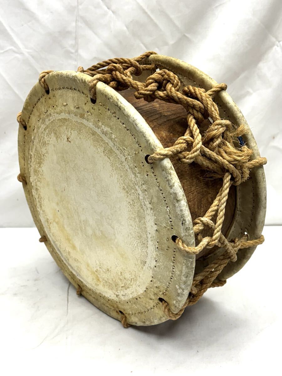 中古】【蓮華】昔の締太鼓 和太鼓 楽器 能楽 歌舞伎 の落札情報詳細