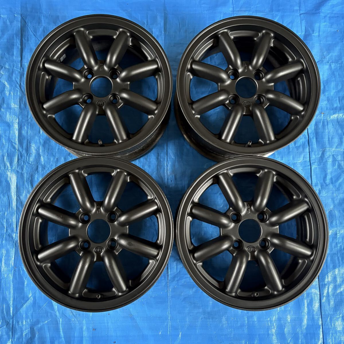 ワタナベ 14インチ 114.3 4穴 6J Bタイプ 4本セット 185/60R14 タイヤ