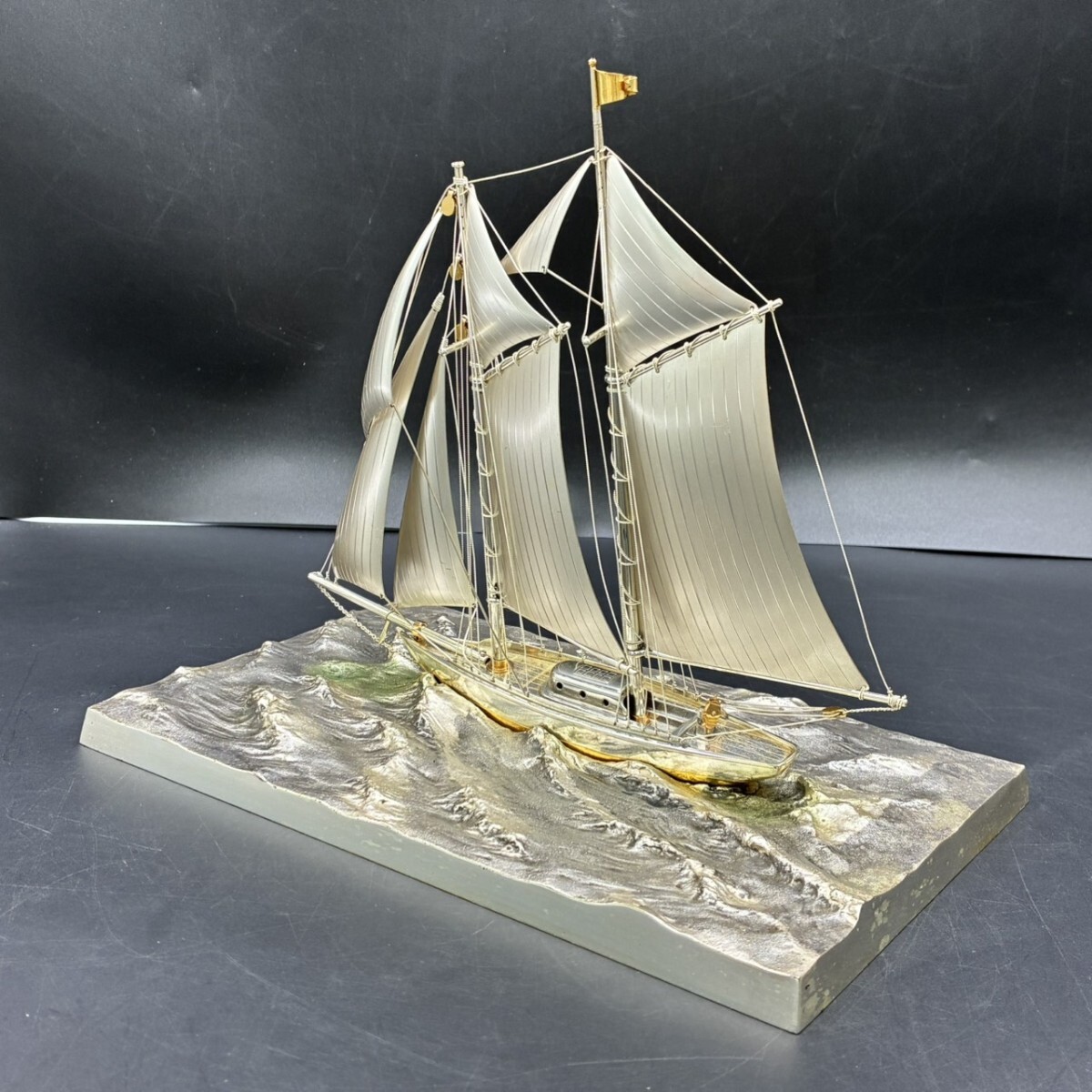 中古】アダムクモガイ 蓋付き 一円スタート 貝殻 貝 標本 インテリア 
