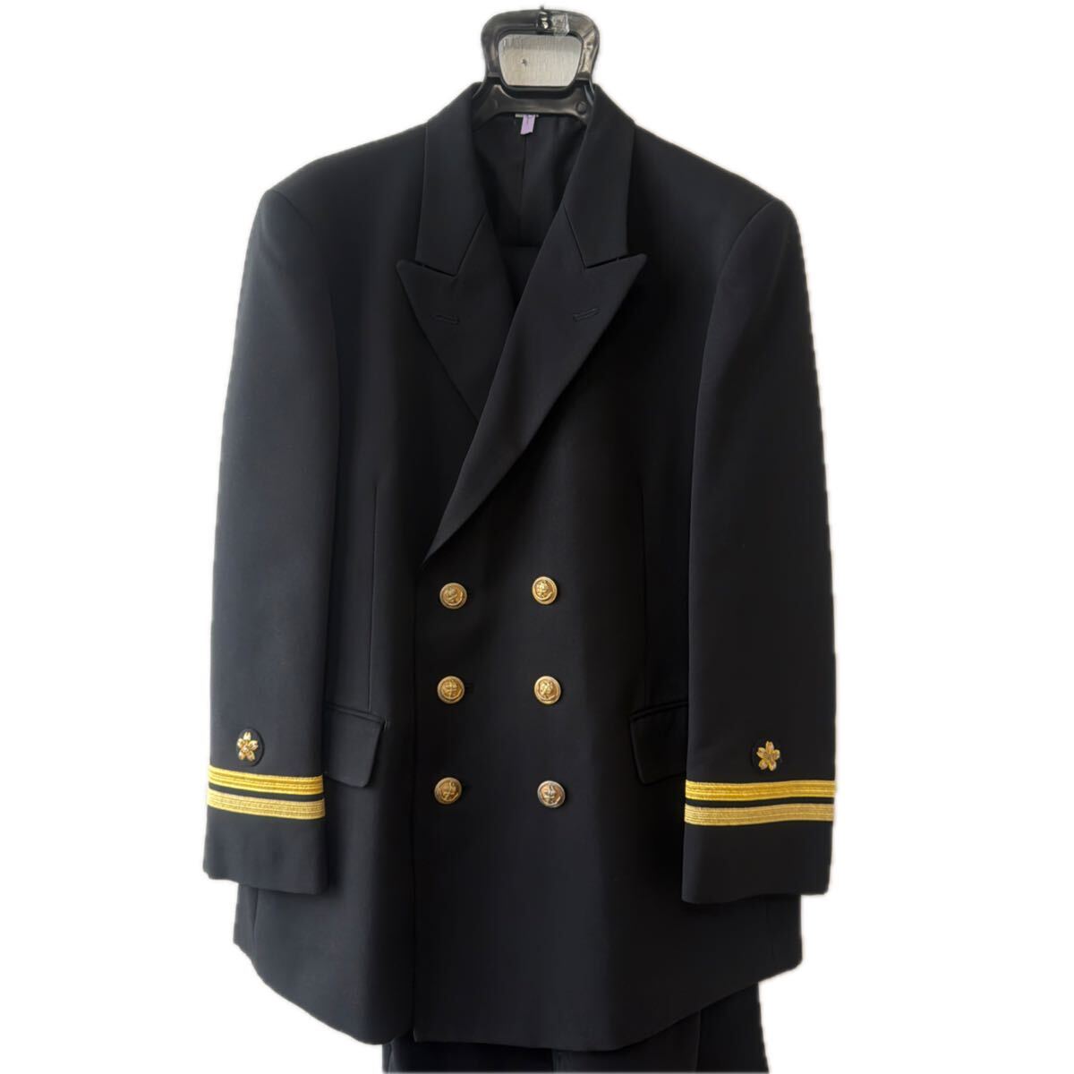 38-0707-z9]☆良品☆中古 軍帽No.5 海上自衛隊 帽子 海自 日本 制帽