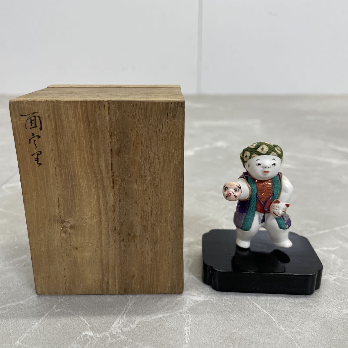 中古】E856 張子お面9枚/七福神/おかめ/お福/ひょっとこ/壁掛け/おめん