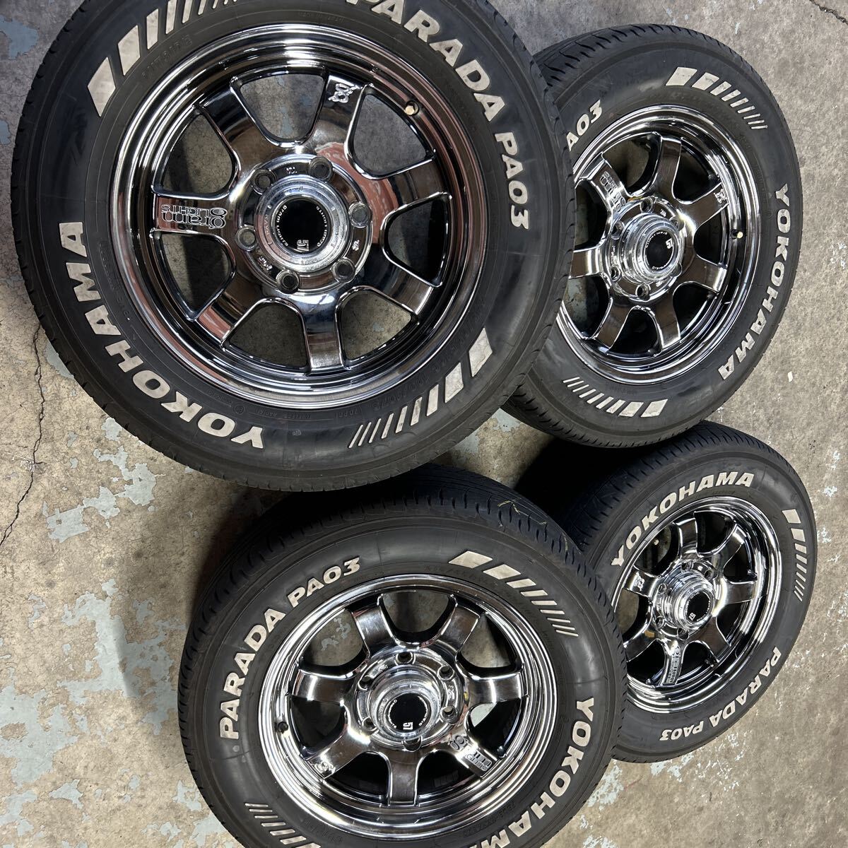 新品】新品4本セット ネオムーン2 15×6J+44 100＆114.3/8穴 195/60-15