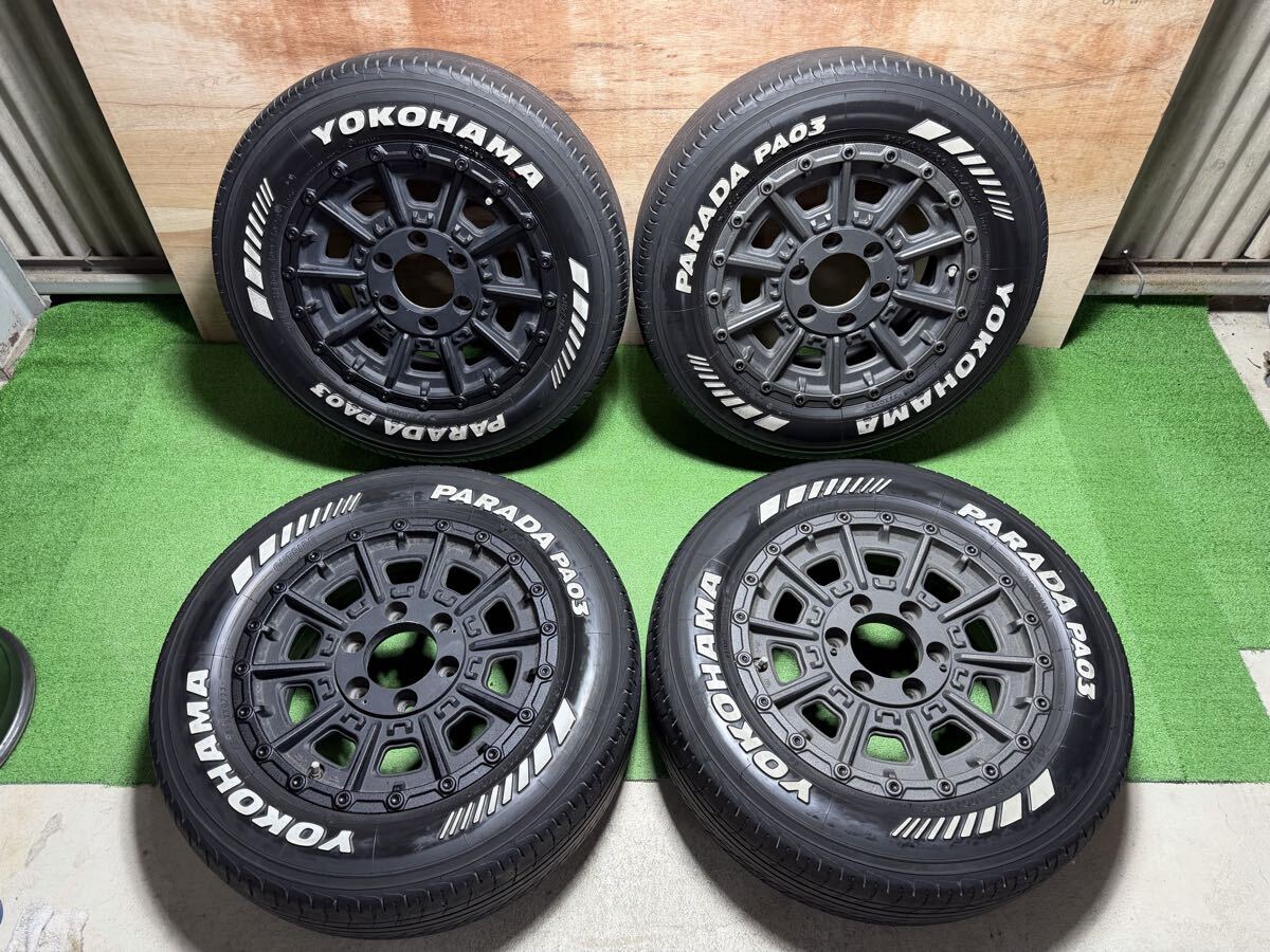中古】200系ハイエース 100系ハイエース 16インチ 7J +25 TOYO PARADA