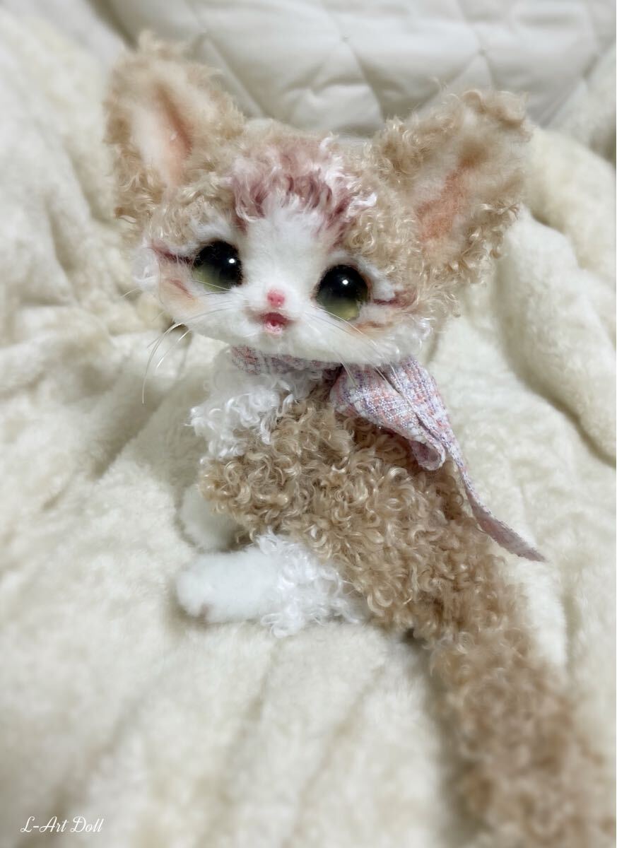 新品】土屋仁応 子猫 -Kitten- ぬいぐるみ ラムフロム 特製桐箱付き