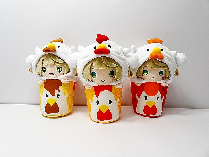 未使用】【からあげクン&とりまさむね】特大サイズぬいぐるみ みんな