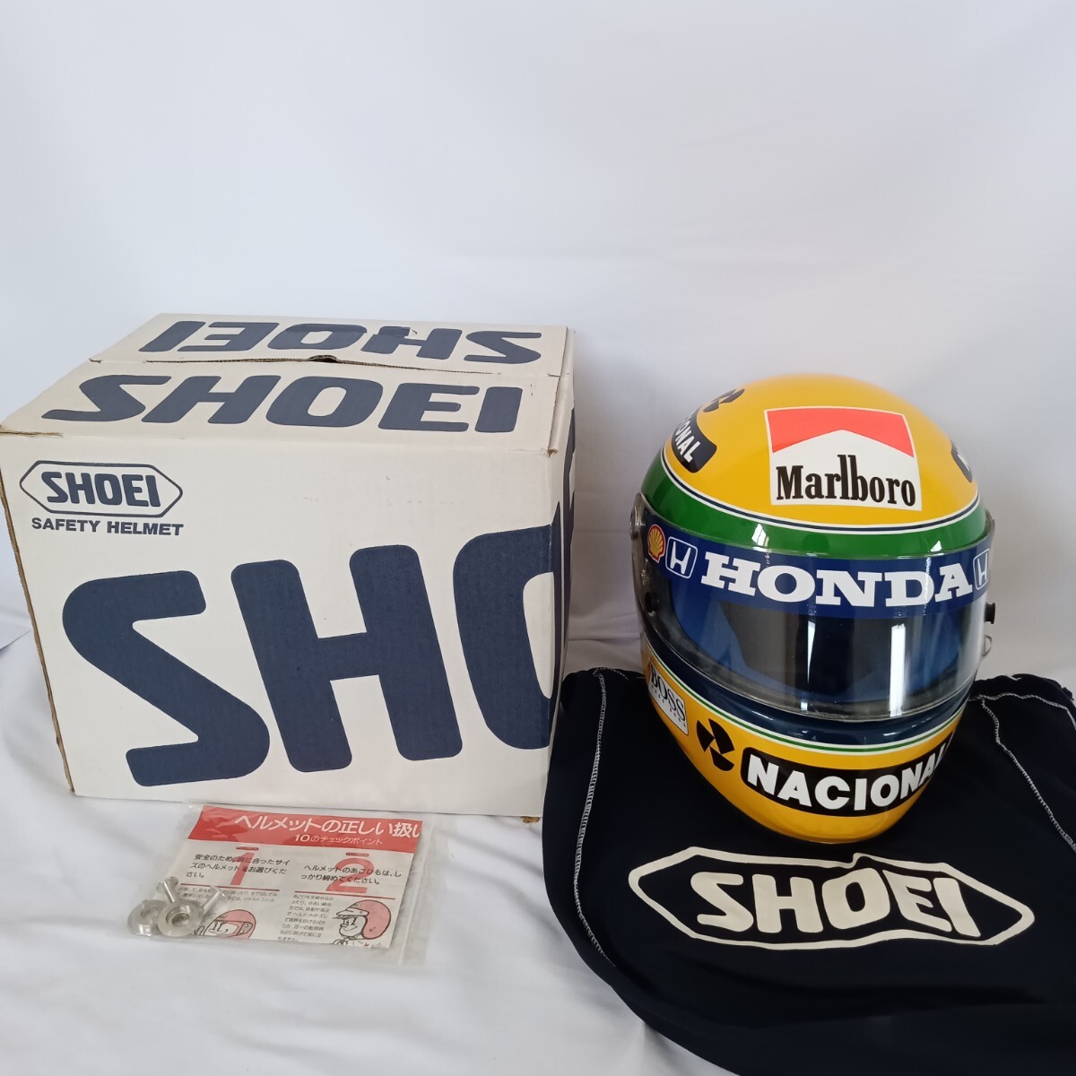 アイルトン・セナ レプリカヘルメット 92年日本GP仕様 SHOEI X-FOUR.L
