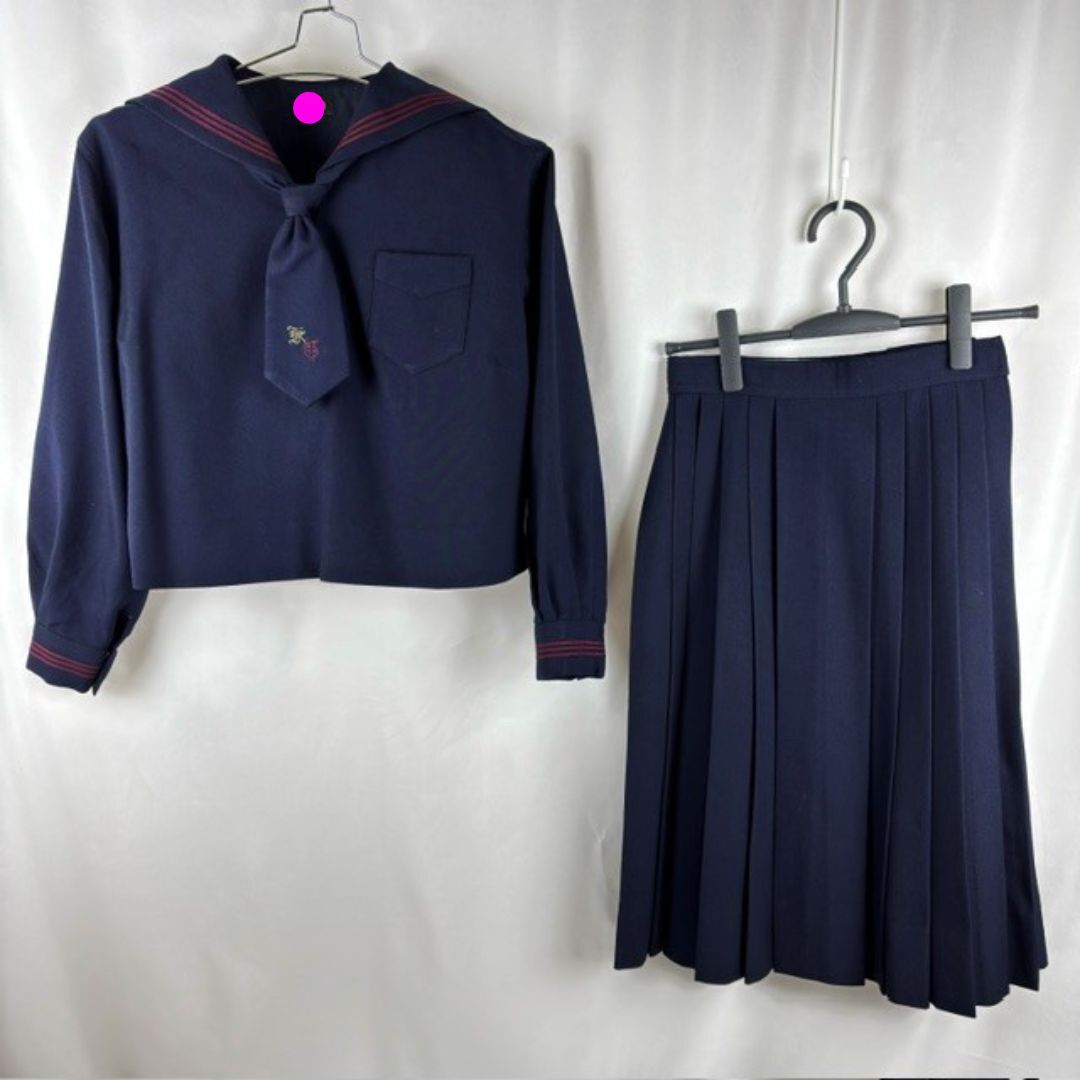 2308】美品 北鎌倉女子学園高校 校章 検)中学 制服 セーラー服の落札