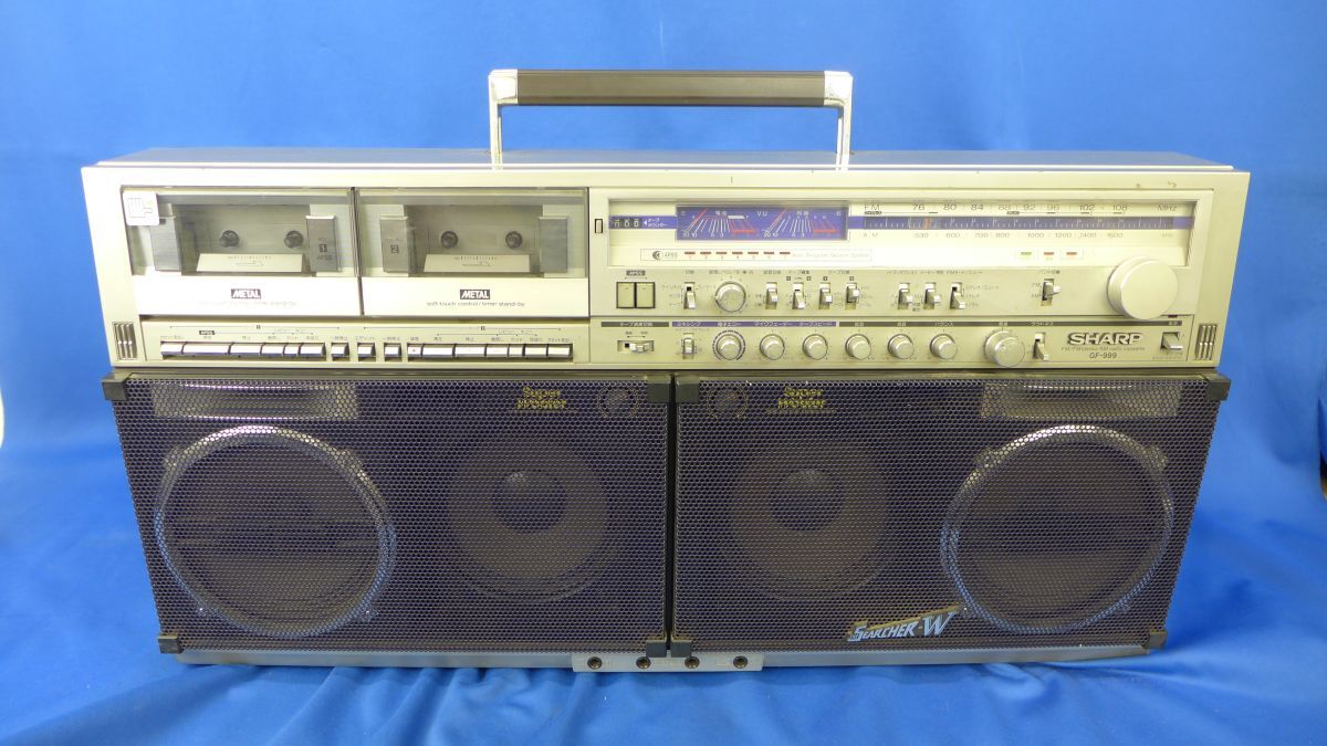 中古】SHARP シャープ ラジカセ QT77 レッド 赤 FM AM ダブルカセット