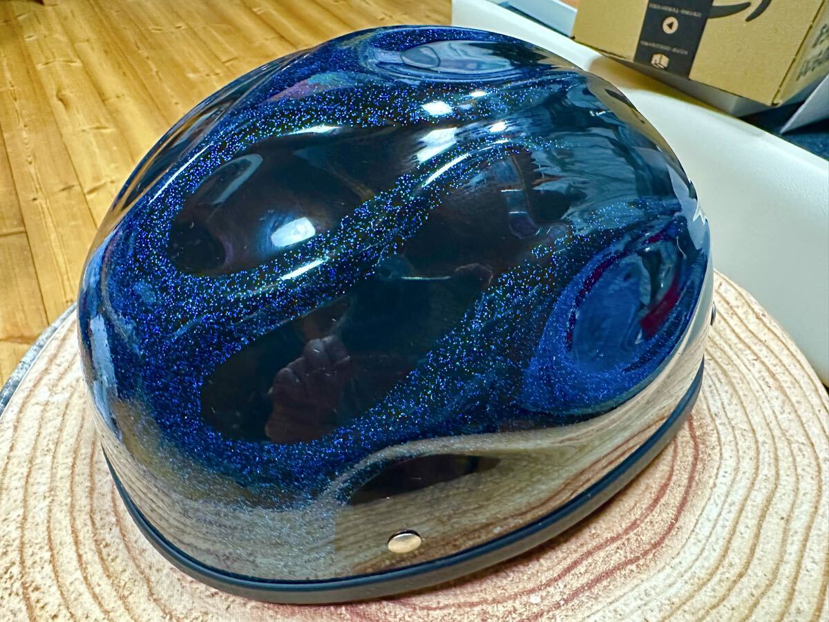 新品】カスタムペイントヘルメット検 半キャップ コルク半 レディ Rady
