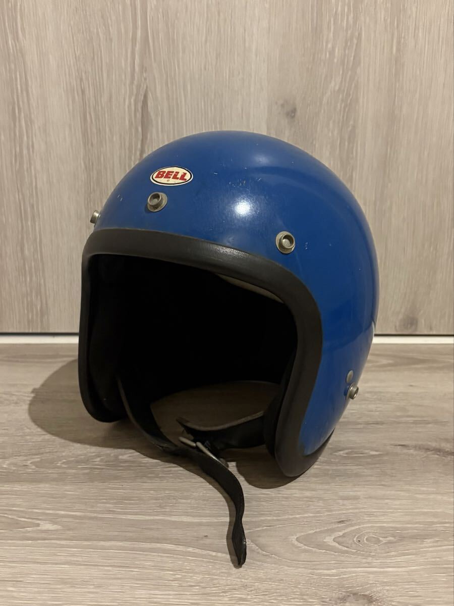 60s BELL SHORTY 7 1/8 白ラメ ハーフヘルメット ☆60年代 ベル 500TX