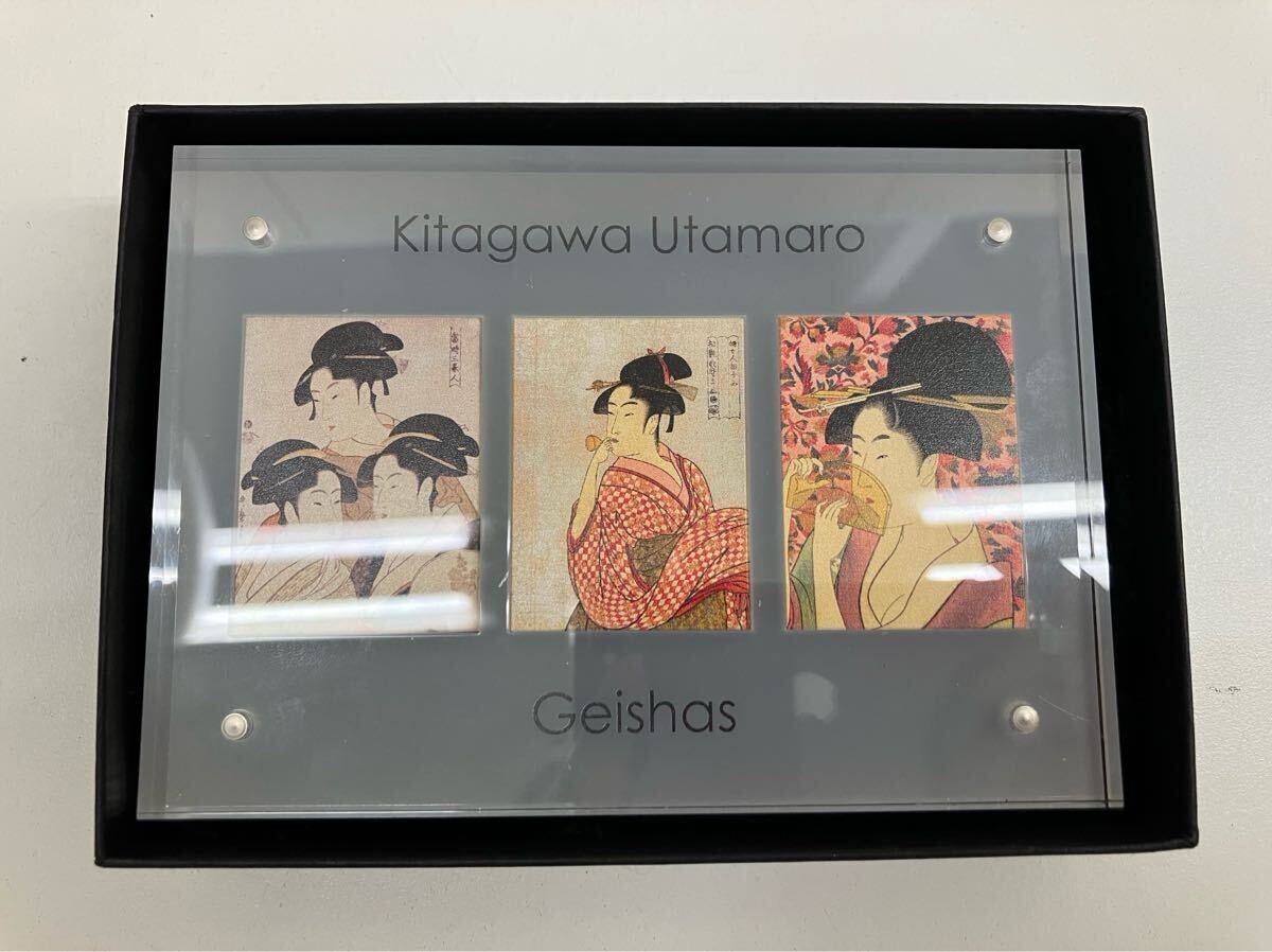 喜多川歌麿 あわびとり☆おっぱい 子供 三枚続 浮世絵 錦絵 美人画 木