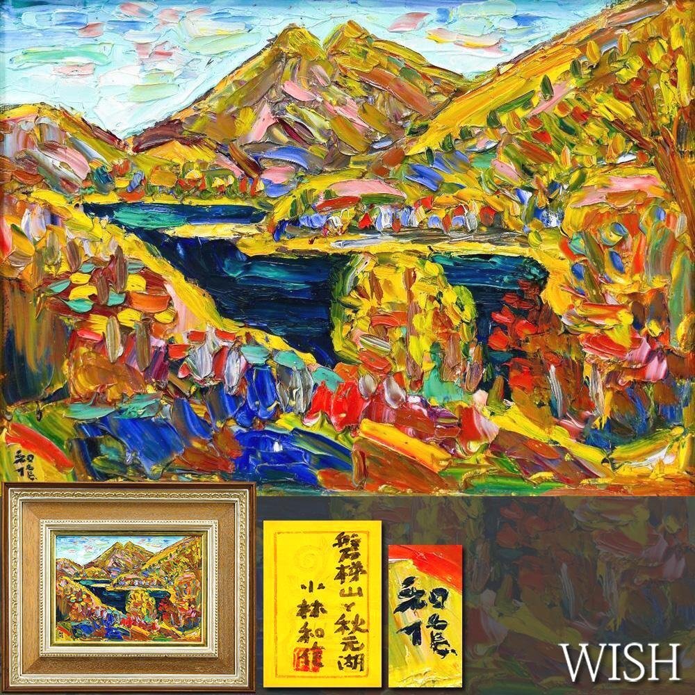 真作】【WISH】加藤直子 「桜島」8号 油彩 ◇噴煙桜島・傑作 〇光風