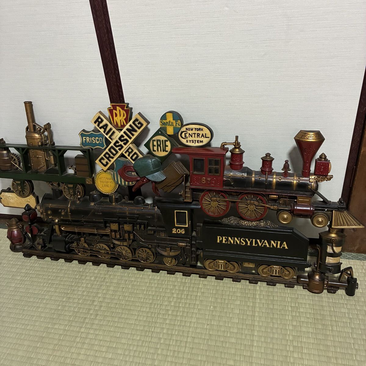 D51 銅版彫刻風 壁掛けレリーフ ○ 蒸気機関車 オブジェ 鉄道 1905192