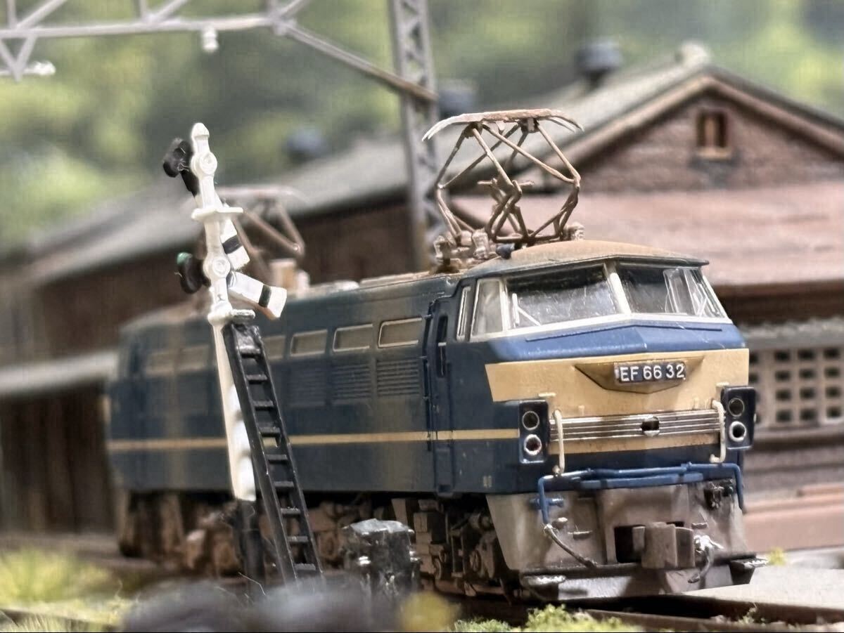 【不動、ジャンク】トミックス HO116 国鉄　EF66形ひさし付き TOMIX HO EF66 ひさし付(HO-116) 改造品 EF66 27号機 JR貨物 吹田機関