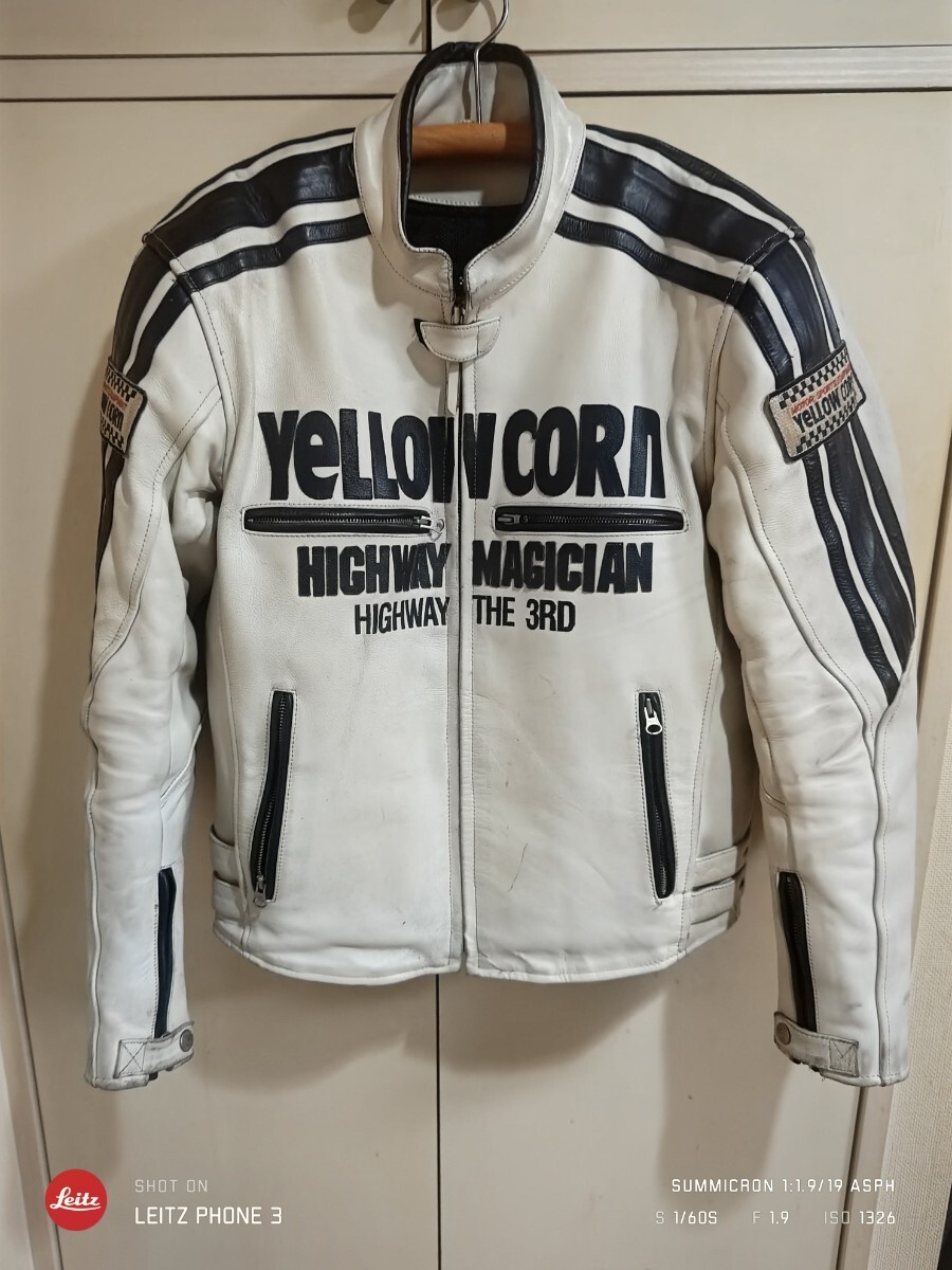 中古】VANSON X YELLOW CORN バンソン×イエローコーン レザーシングル