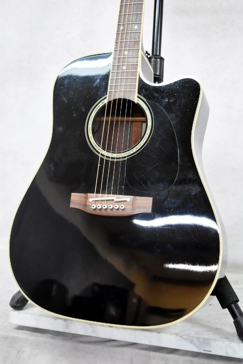 中古】即決 TAKAMINE PT-106 美品エレアコギター 真黒タカミネ製