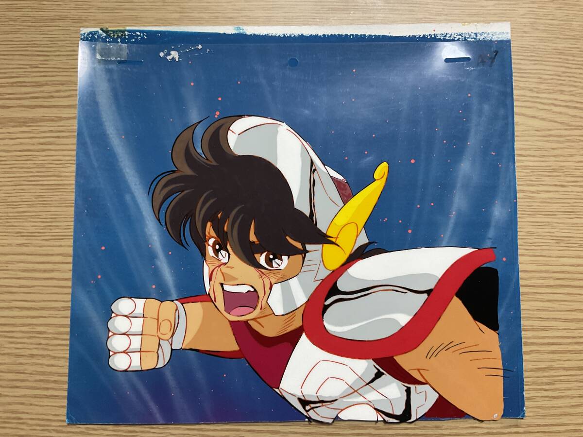 中古】希少 聖闘士 星矢 動画 春麗 紫龍 直筆 原画 荒木伸吾 セル画の