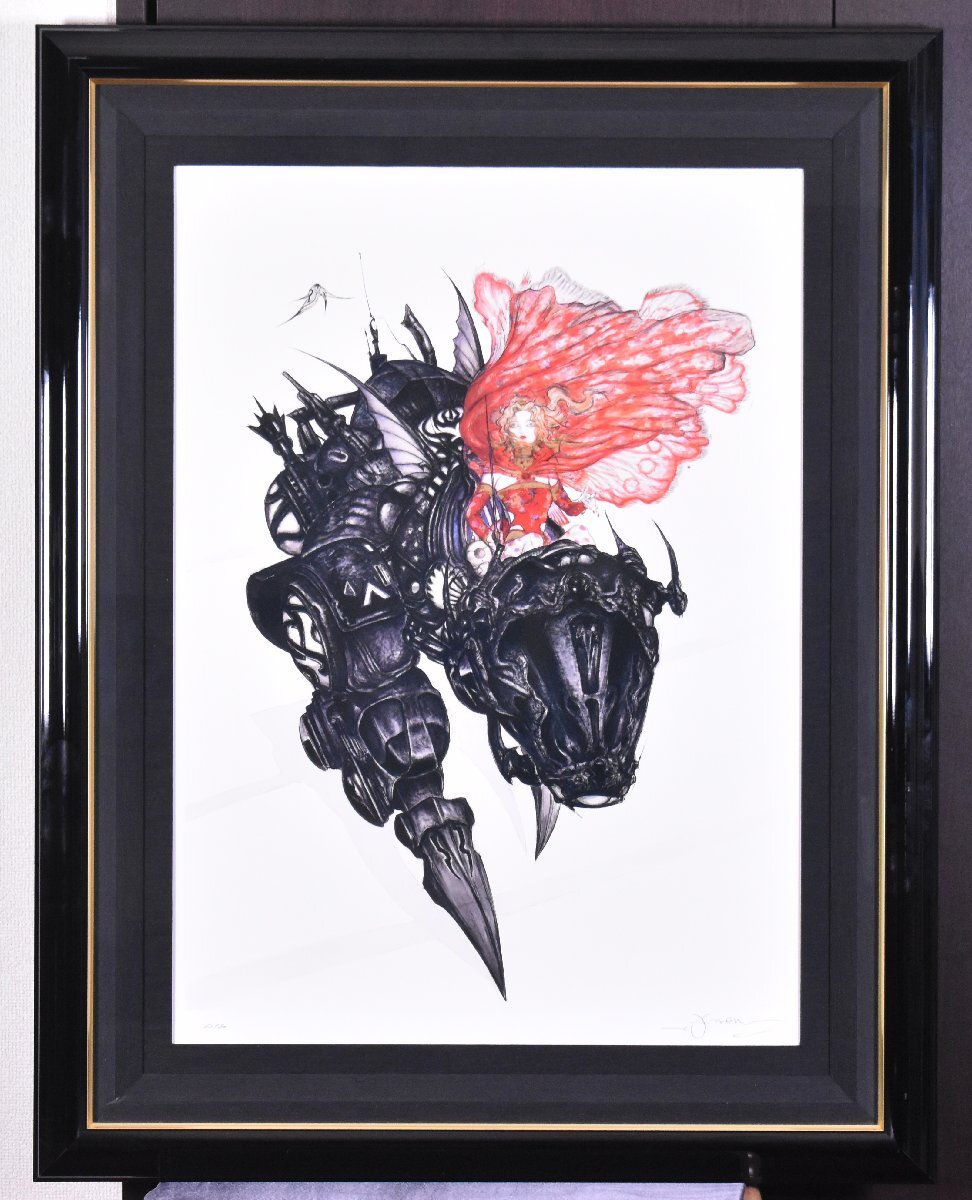 中古】天野喜孝 版画 FF6 街 エポキシ ミクスドメディア ファイナル