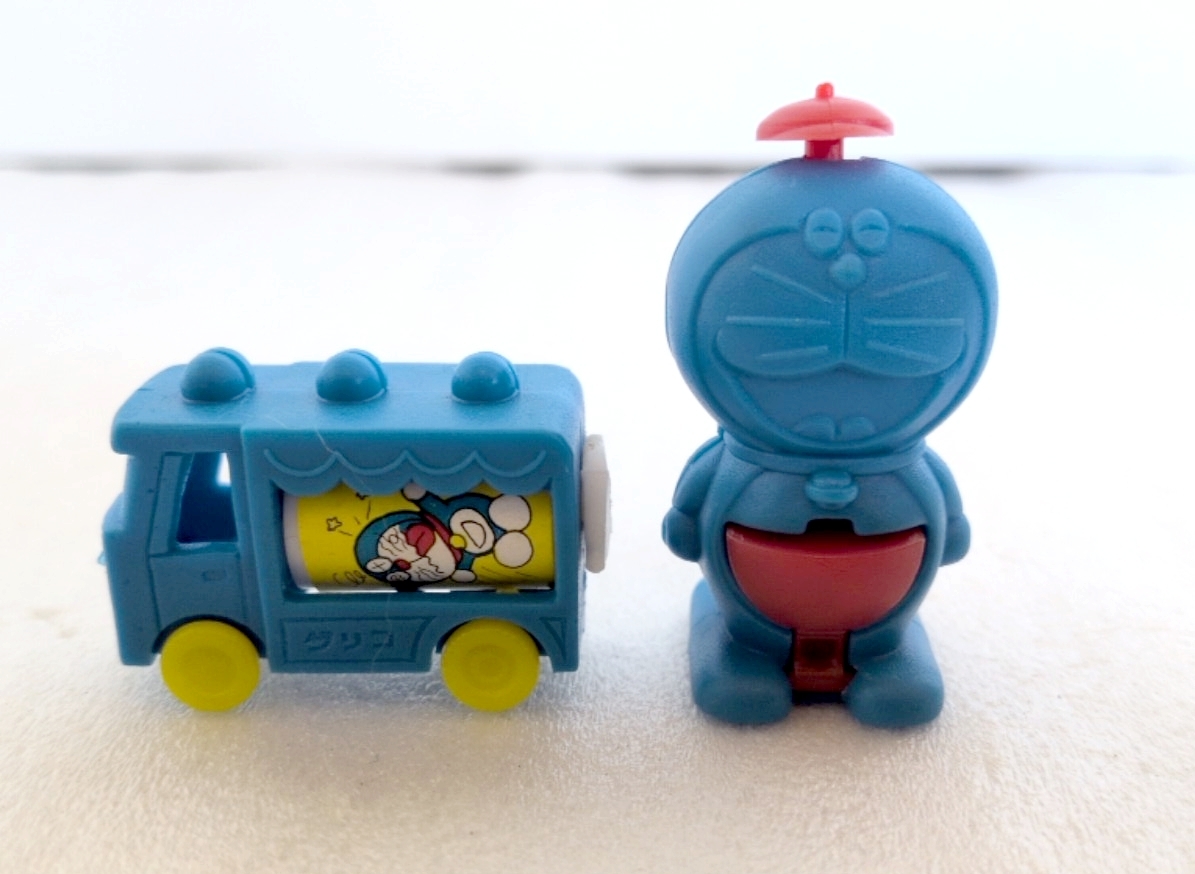 中古】当時物 ドラえもん メロディ バス 乗用 ブリキ 昭和 レトロ